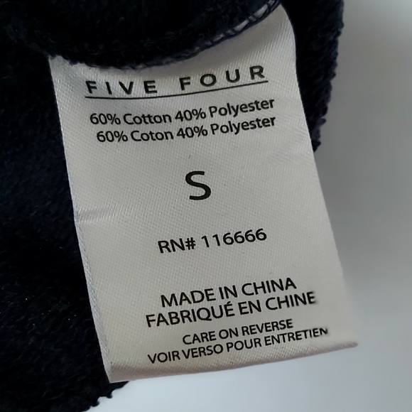 Five Four Bomber Jacket Fleece Navy Zip Up Sz S - Picture 5 of 7